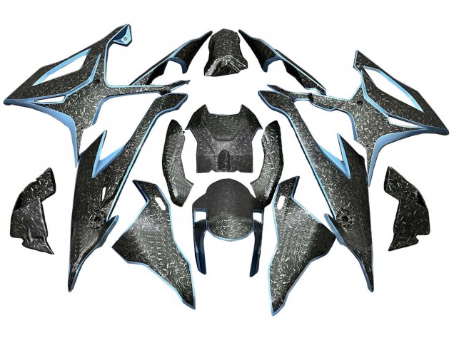 2019-2022 Black Light Blue Forged Carbon Fiber BMW S1000RR Motorcycle Fairings UK