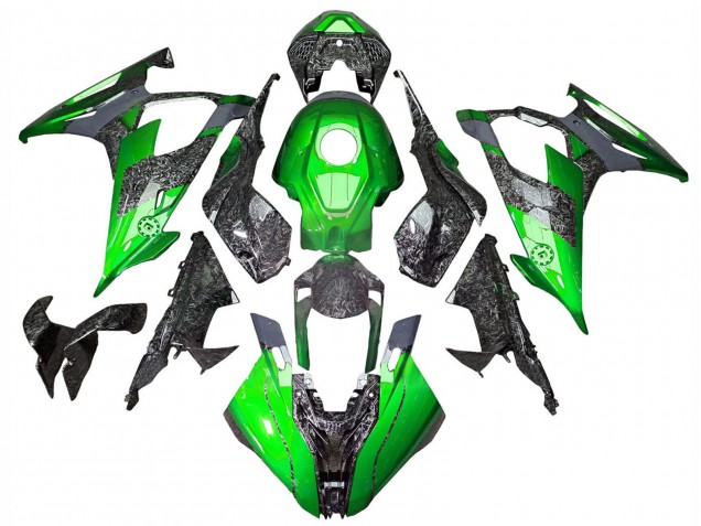 2019-2022 Green Forged Carbon Fiber BMW S1000RR Motorcycle Fairings UK