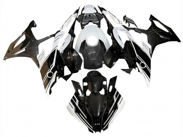 2019-2022 Glossy Black White BMW S1000RR Motorcycle Fairings UK