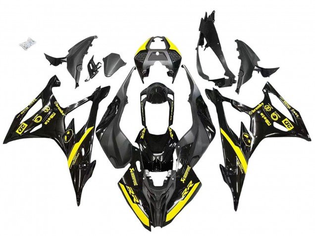 2019-2022 Glossy Black Yellow BMW S1000RR Motorcycle Fairings UK