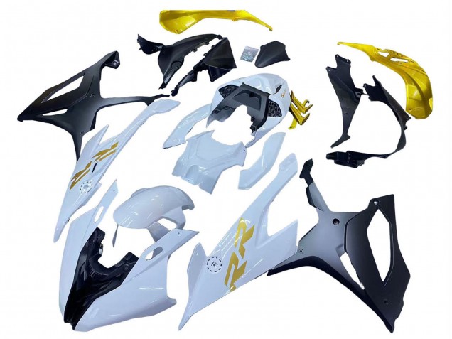 2019-2022 White Gold BMW S1000RR Motorcycle Fairings UK