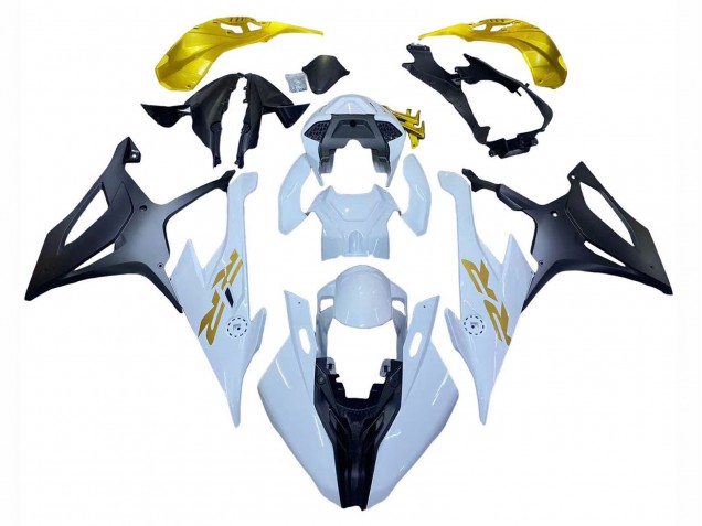 2019-2022 White Gold BMW S1000RR Motorcycle Fairings UK
