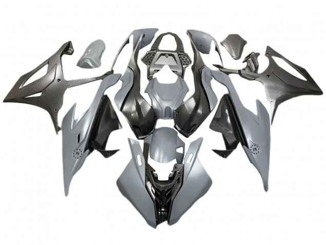2019-2022 Grey Black Carbon Fiber BMW S1000RR Motorcycle Fairings UK