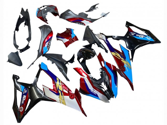 2019-2022 White Blue Red Black BMW S1000RR Motorcycle Fairing UK