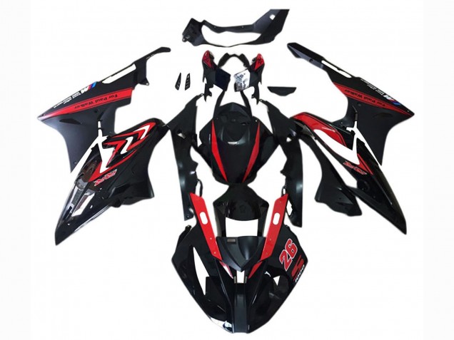2017-2018 Red Glossy Black Matte Back BMW S1000RR Motorcycle Fairing UK
