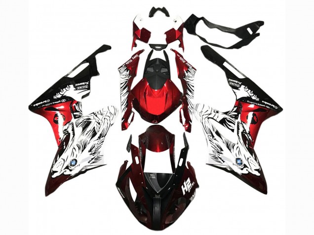 2017-2018 White Red Black BMW S1000RR Motorcycle Fairings UK