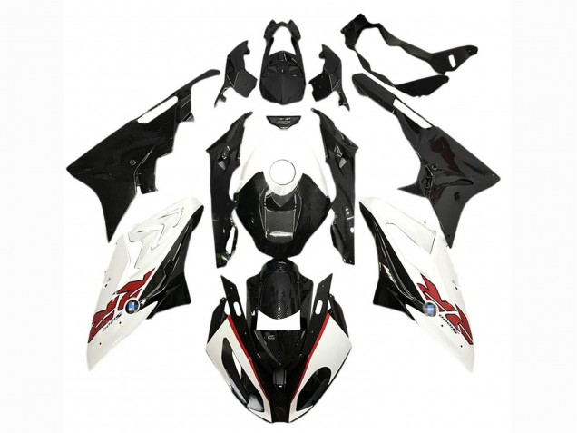 2017-2018 White Glossy Black BMW S1000RR Motorcycle Fairings UK