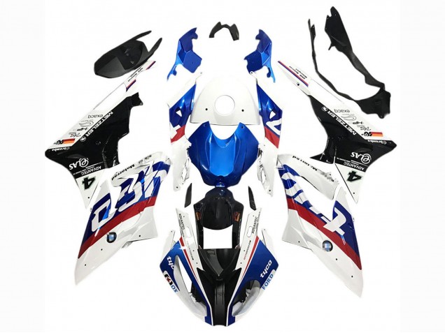 2017-2018 White Blue Red Glossy Black Tyco BMW S1000RR Motorcycle Fairings UK