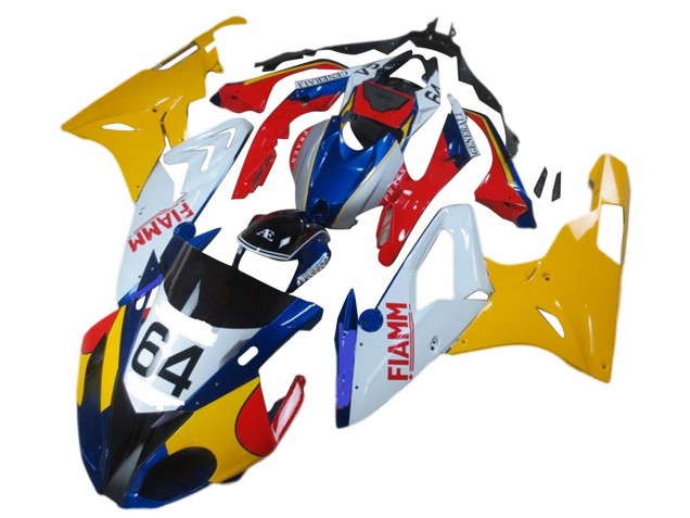 2017-2018 Yellow White Red Blue Fiamm 64 BMW S1000RR Motorcycle Fairings UK