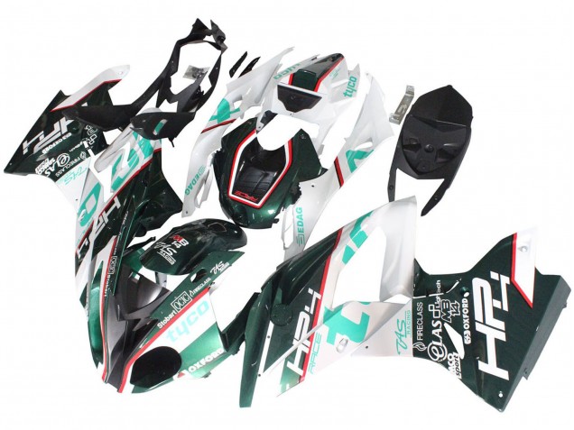 2017-2018 White Green BMW S1000RR Motorcycle Fairings UK