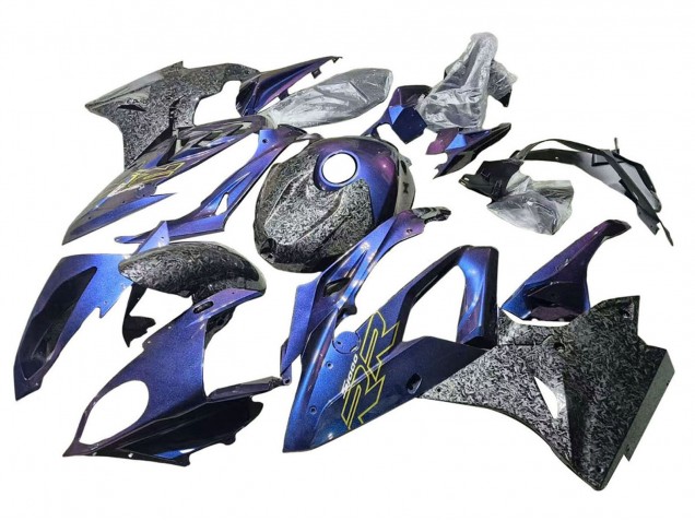 2015-2016 Gradient Puple Blue Forged Carbon Fiber BMW S1000RR Motorcycle Fairings UK