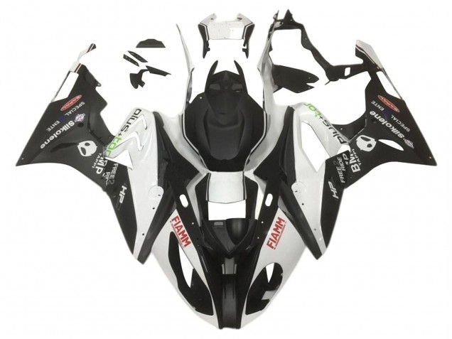 2015-2016 White Matte Black HP Fiamm BMW S1000RR Motorcycle Fairings UK