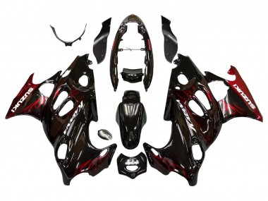 Buy 2004-2006 Glossy Black Red Flame Suzuki GSX600F/GSX750F Motorcycle Fairings UK