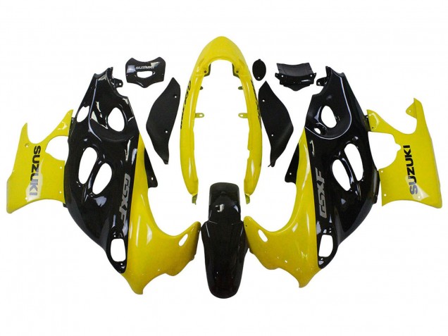 2004-2006 Glossy Black Yellow Suzuki GSX600F/GSX750F Motorcycle Fairings UK