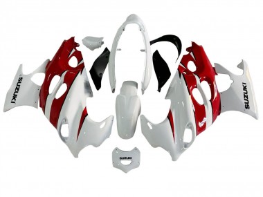 Buy 2004-2006 White Red Suzuki GSX600F/GSX750F Motorcycle Fairings UK