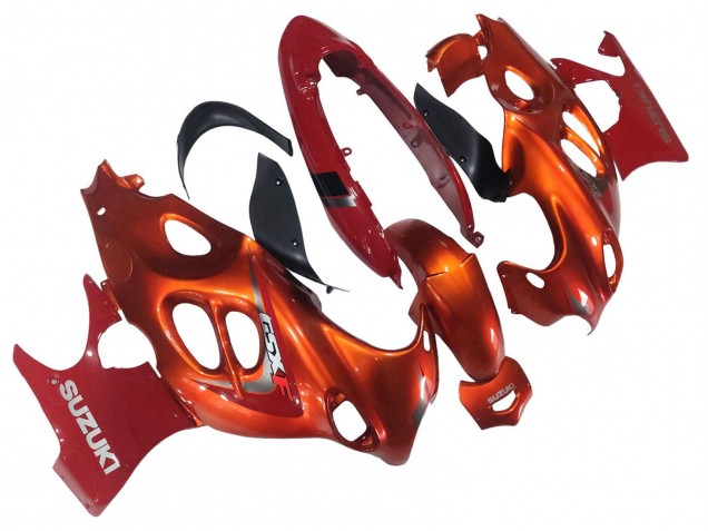 2004-2006 Burnt Oange White Logo Suzuki GSX600F/GSX750F Motorcycle Fairings UK
