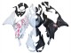 2023-2025 Black White with Flower Kawasaki ZX6R Motorcycle Fairings UK
