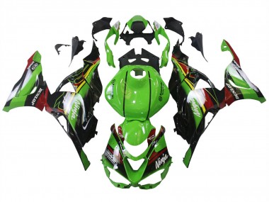 Buy 2023-2025 Green Black Red Yellow Dunlop Kawasaki ZX6R Motorcycle Fairings UK