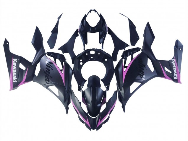 2018-2024 Matte Black Pink Kawasaki Ninja 400 Motorcycle Fairings UK