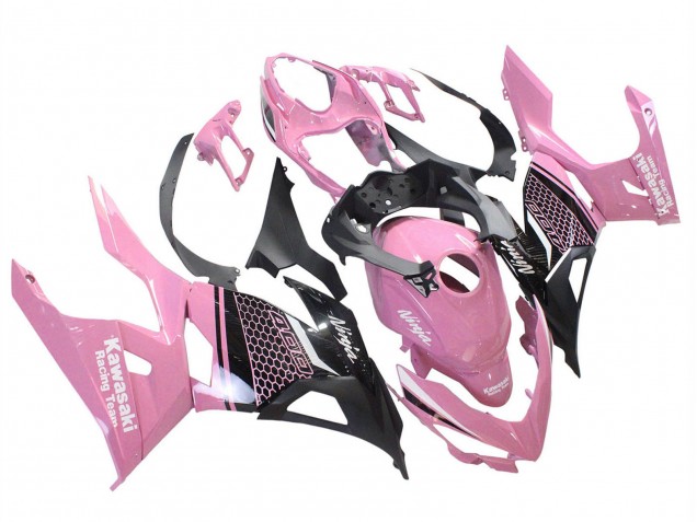 2018-2024 Pink Matte Black Honeycomb Kawasaki Ninja 400 Motorcycle Fairings UK