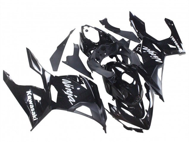 2018-2024 Glossy Black Matte Black White Decals Kawasaki Ninja 400 Motorcycle Fairings UK