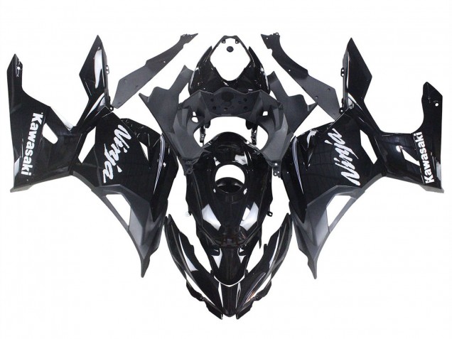 2018-2024 Glossy Black Matte Black White Decals Kawasaki Ninja 400 Motorcycle Fairings UK