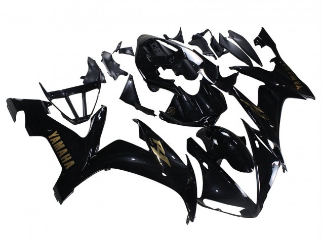 2004-2006 Glossy Black Gold Decals Yamaha YZF 1000 R1 Motorcycle Fairings UK