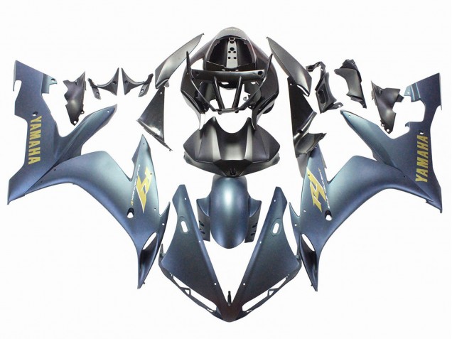2004-2006 Dark Blue Gold Decals Yamaha YZF 1000 R1 Motorcycle Fairings UK
