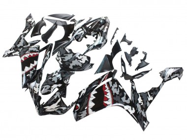 Buy 2007-2008 Grey White Camouflage Shark Yamaha YZF 1000 R1 Motorcycle Fairings UK
