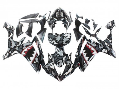 Buy 2007-2008 Grey White Camouflage Shark Yamaha YZF 1000 R1 Motorcycle Fairings UK
