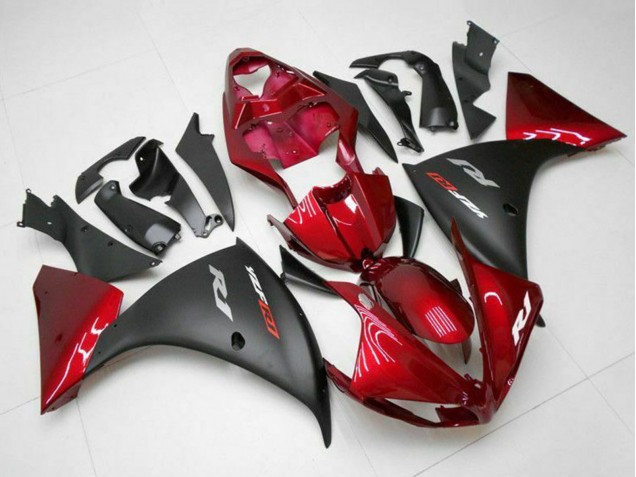 2009-2011 Red Matte Black Yamaha YZF 1000 R1 Motorcycle Fairings UK