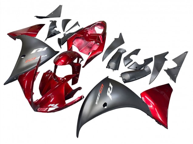 2009-2011 Red Matte Black Yamaha YZF 1000 R1 Motorcycle Fairings UK