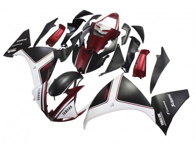2009-2011 Red White Matte Black Yamaha YZF 1000 R1 Motorcycle Fairings UK