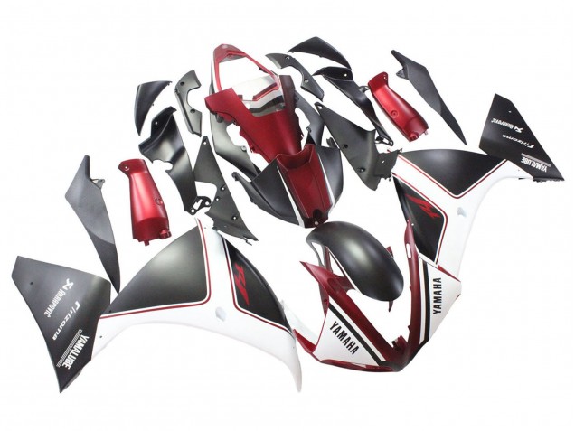 2009-2011 Red White Matte Black Yamaha YZF 1000 R1 Motorcycle Fairings UK