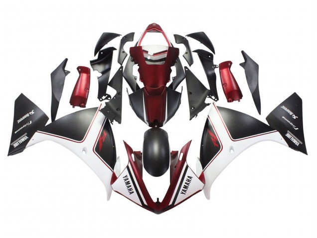 2009-2011 Red White Matte Black Yamaha YZF 1000 R1 Motorcycle Fairings UK