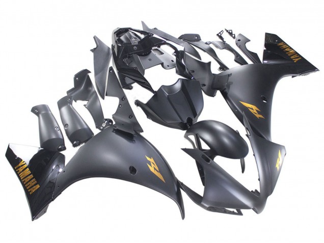 2012-2014 Matte Black Gold Decals Yamaha YZF 1000 R1 Motorcycle Fairings UK