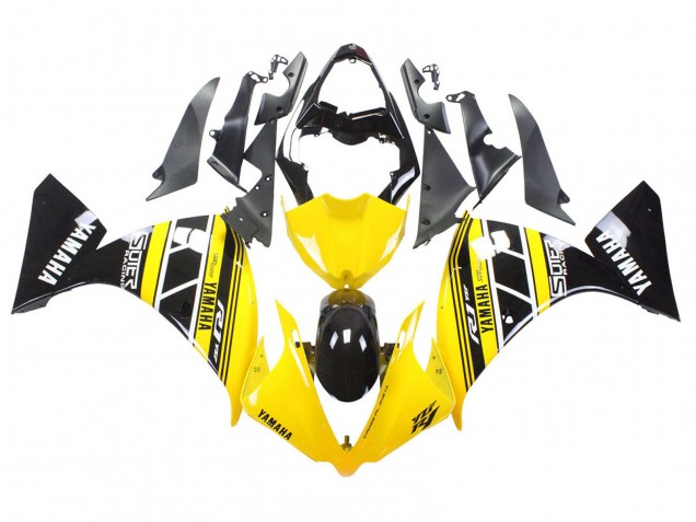 2012-2014 Yellow White Black Yamaha YZF 1000 R1 Motorcycle Fairings UK