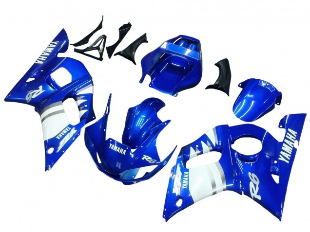 1998-2002 Blue White Yamaha YZF 600 R6 Motorcycle Fairings UK