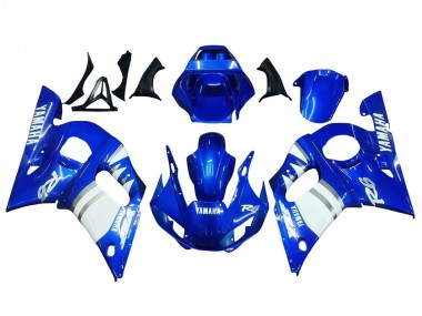 Buy 1998-2002 Blue White Yamaha YZF 600 R6 Motorcycle Fairings UK