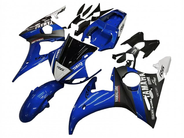 2006-2009 Blue White Glossy Black Yamalube Yamaha YZF R6S Motorcycle Fairings UK