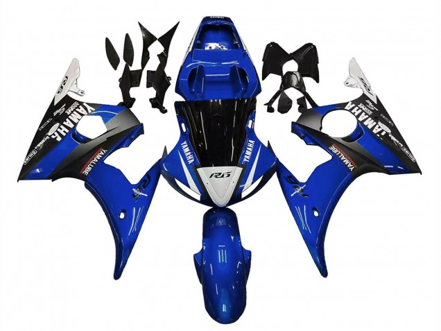 2006-2009 Blue White Glossy Black Yamalube Yamaha YZF R6S Motorcycle Fairings UK