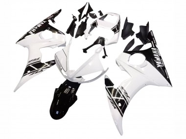 Buy 2003-2004 White Glossy Black Yamaha YZF R6 Motorcycle Fairing UK