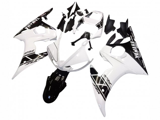 2006-2009 White Glossy Black Yamaha YZF R6S Motorcycle Fairings UK