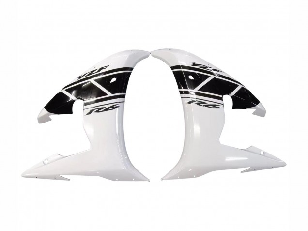 2006-2009 White Glossy Black Yamaha YZF R6S Motorcycle Fairings UK