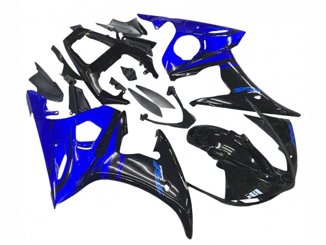 2006-2009 Blue Glossy Black Yamaha YZF R6S Motorcycle Fairings UK