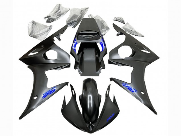 2003-2004 Matte Black Blue Yamaha YZF R6 Motorcycle Fairings UK