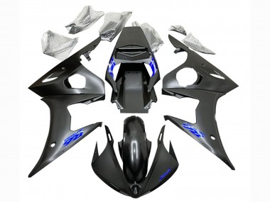 Buy 2006-2009 Matte Black Blue Yamaha YZF R6S Motorcycle Fairings UK