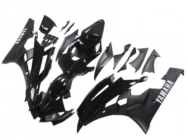 2006-2007 Glossy Black Matte Black Yamaha YZF 600 R6 Motorcycle Fairings UK