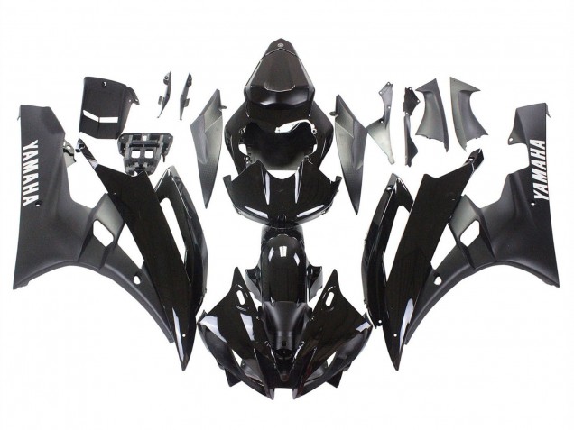 2006-2007 Glossy Black Matte Black Yamaha YZF 600 R6 Motorcycle Fairings UK