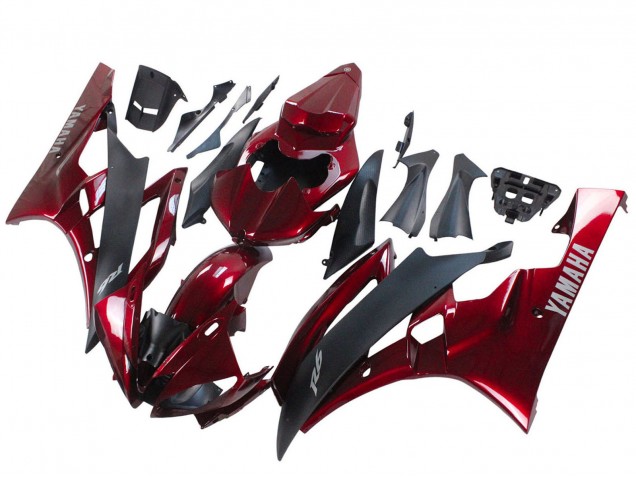 2006-2007 Red Matte Black Yamaha YZF 600 R6 Motorcycle Fairing UK